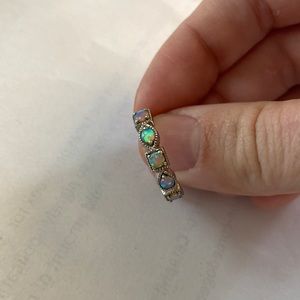 Beautiful rainbow opal ring
